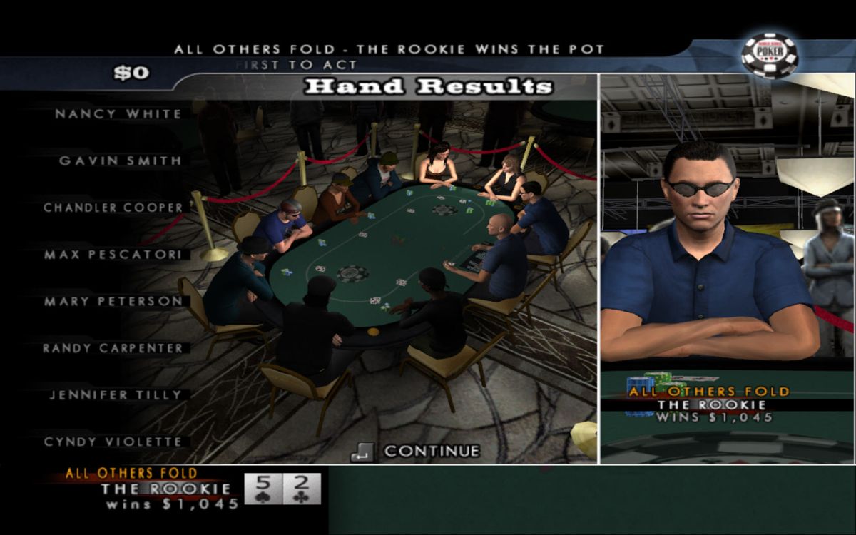 World Series of Poker 2008: Battle for the Bracelets screenshot 4 for PSP